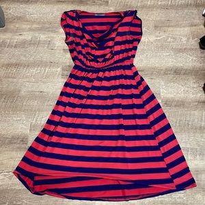 Olivia Moon high low striped dress